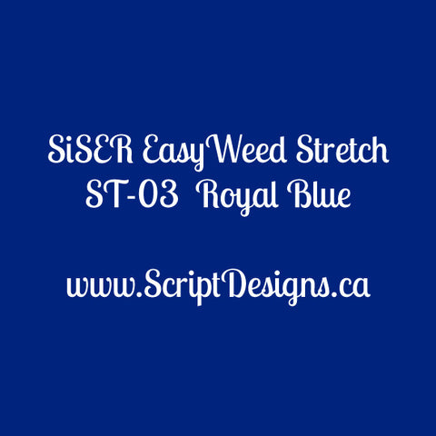 ST03 Royal Blue - Siser EasyWeed Stretch HTV - ScriptDesigns - 1