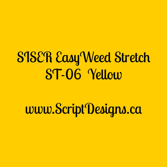 ST06 Yellow - Siser EasyWeed Stretch HTV - ScriptDesigns - 1
