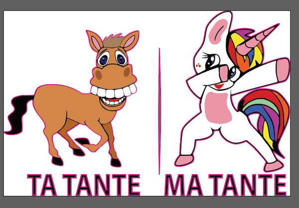 Ta tante / Ma tante HTV Decal
