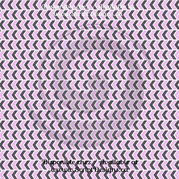 HTV à motifs tribaux roses et gris (12 modèles différents disponibles)