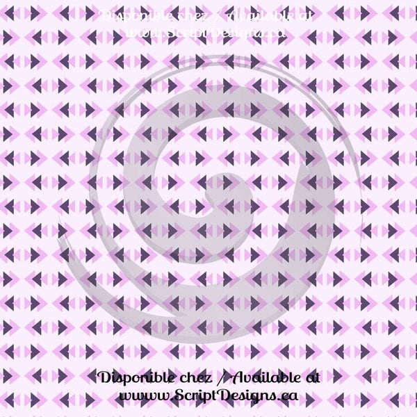 HTV à motifs tribaux roses et gris (12 modèles différents disponibles)