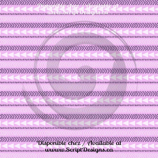 HTV à motifs tribaux roses et gris (12 modèles différents disponibles)