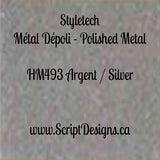 Styletech Polished Metal Permanent Adhesive Vinyl