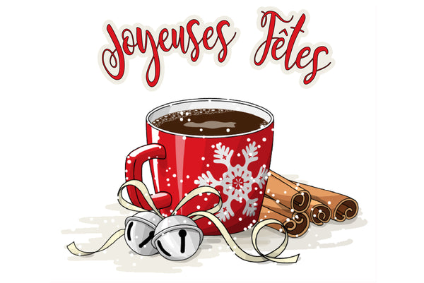 Christmas Cup Joyeuse Fetes Adhesive Decal