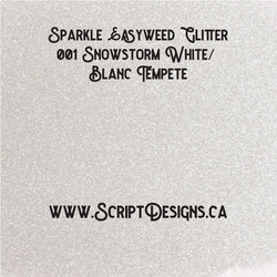 001 Snowstorm White - Siser Sparkle HTV