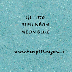 GL-70 - Bleu Néon - Siser Glitter HTV