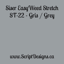 ST22 Gris - Siser EasyWeed Stretch HTV