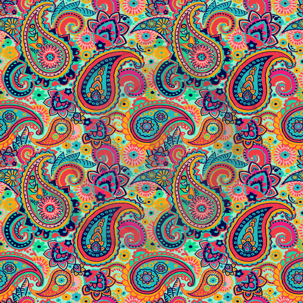 Vibrant Paisley - Patterned Adhesive Vinyl (10 Designs) - ScriptDesigns - 5