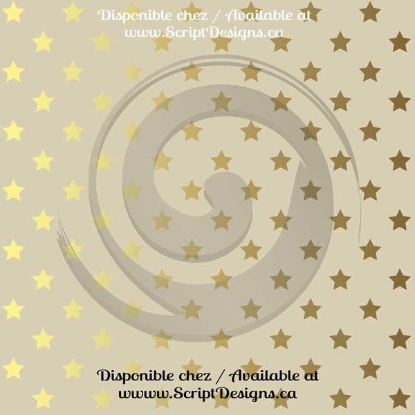 Or brillant - HTV à motifs (14 modèles différents disponibles) 