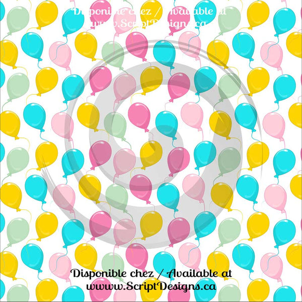 Birthday - Patterned Adhesive Vinyl (16 Different designs available)