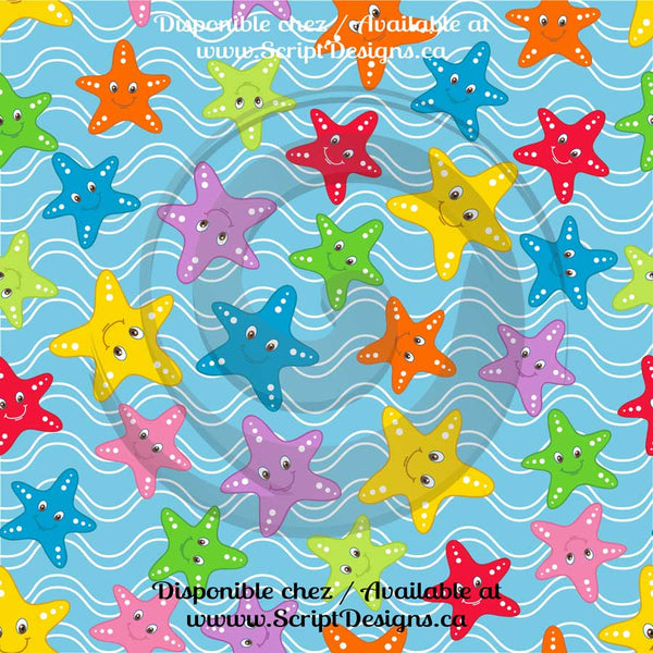 Mermaids - Patterned HTV (12 Different designs available)