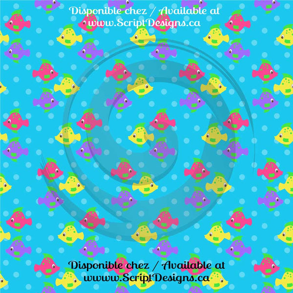 Mermaids - Patterned Adhesive Vinyl (12 Different designs available)
