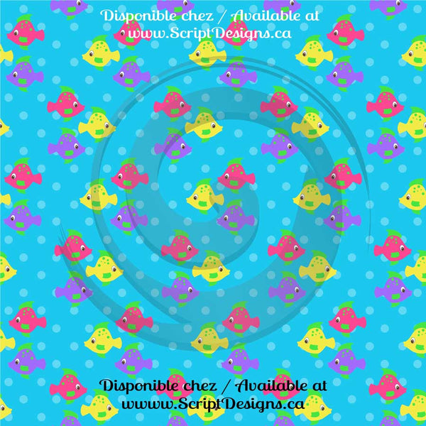 Mermaids - Patterned HTV (12 Different designs available)