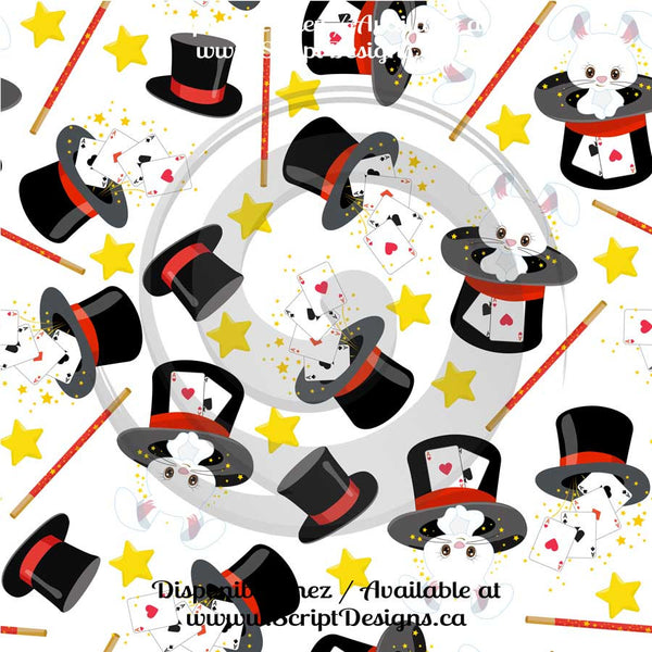 Magician - Patterned Heat Transfer Vinyl (16 Different designs available)