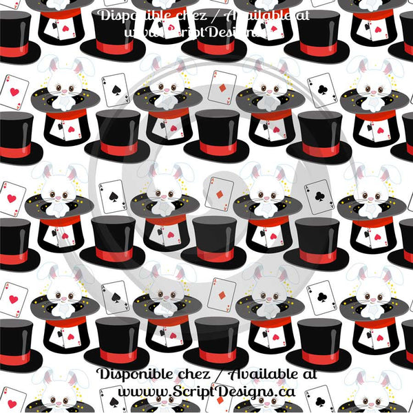 Magician - Patterned Heat Transfer Vinyl (16 Different designs available)
