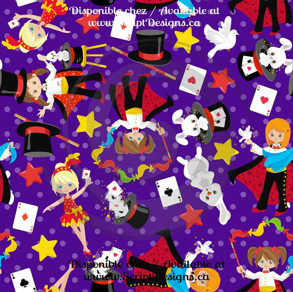 Magician - Patterned Heat Transfer Vinyl (16 Different designs available)