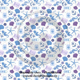 Thème nautique lilas - HTV à motifs (16 modèles différents disponibles)