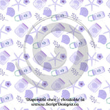 Lilac Nautical Theme - Patterned Adhesive Vinyl (16 Designs)