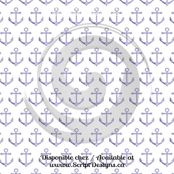 Lilac Nautical Theme - Patterned HTV (16 Different designs available)