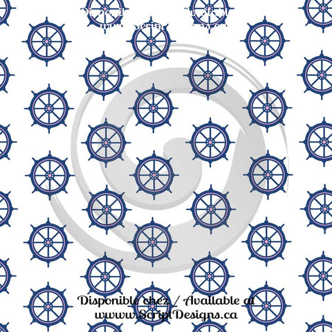 Pink and Blue Nautical Theme - Patterned Adhesive Vinyl (16 Different designs available)
