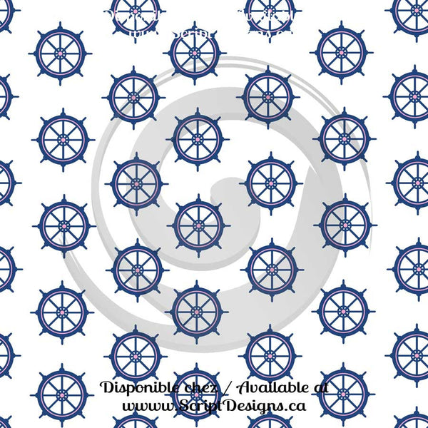 Thème nautique rose et bleu - HTV à motifs (16 modèles différents disponibles) 