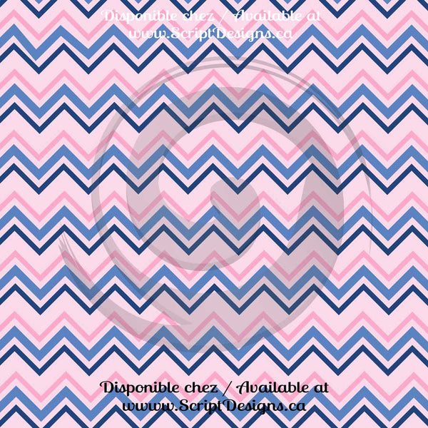 Thème nautique rose et bleu - HTV à motifs (16 modèles différents disponibles) 