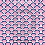 Thème nautique rose et bleu - HTV à motifs (16 modèles différents disponibles) 