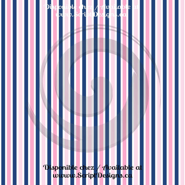 Pink and Blue Nautical Theme - Patterned HTV (16 Different designs available)