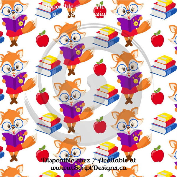 School Time - Patterned Adhesive Vinyl (16 Different designs available)