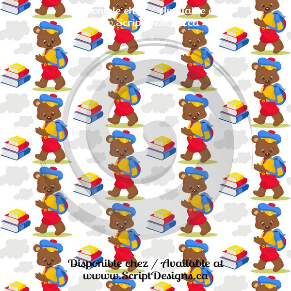 School Time - HTV à motifs (16 modèles différents disponibles) 