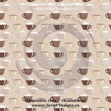 Café (teintes naturelles) - HTV à motifs (16 modèles différents disponibles)