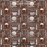 Coffee (Natural shades) - Patterned Adhesive Vinyl (16 Different designs available)