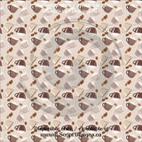 Coffee (Natural shades) - Patterned HTV (16 Different designs available)