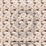 Coffee (blue shades) - Patterned Adhesive Vinyl (16 Different designs available)