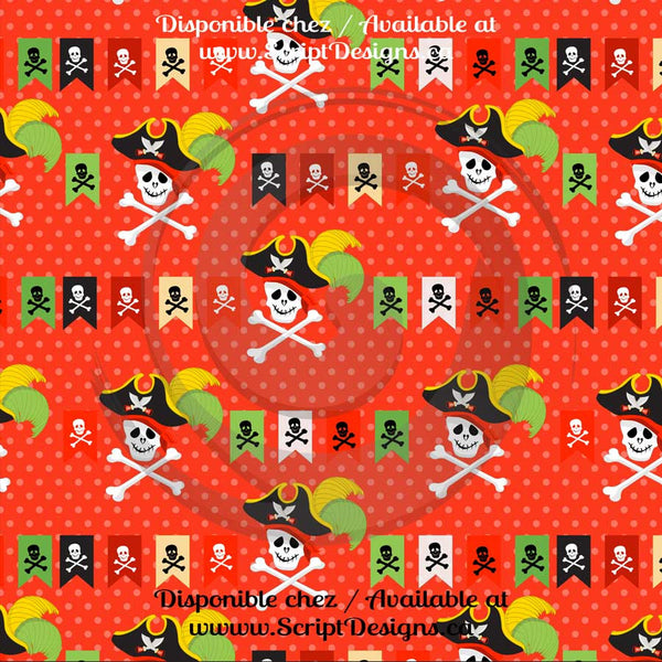 Pirate - Patterned HTV (12 Different designs available)