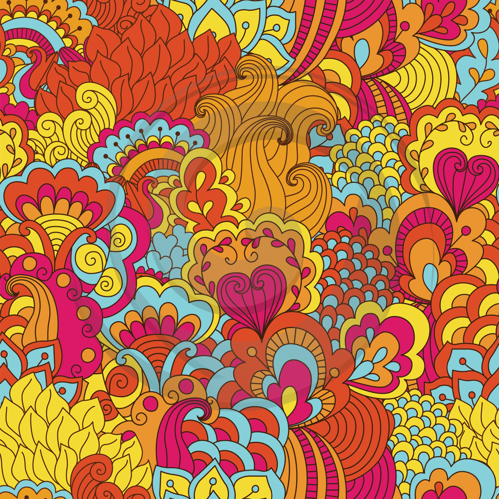 Abstract Flowers - Patterned HTV (14 designs available) – ScriptDesigns ...