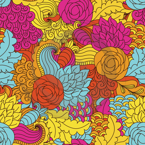 Abstract Pattern Htv Abstract Flowers - Patterned HTV (14 designs available) – ScriptDesigns ...