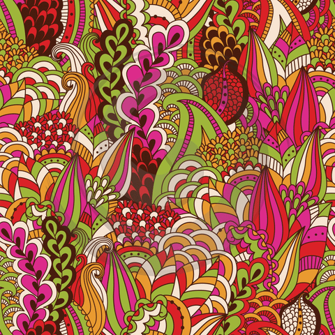 Abstract Flowers - Patterned HTV (14 Designs) - ScriptDesigns - 1