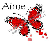 Aime Papillon - Décalque (HTV Decal - Iron On)