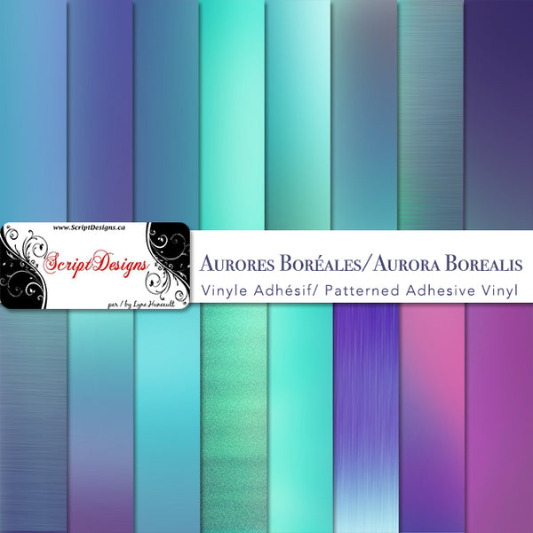 Aurora Borealis - Patterned Adhesive Vinyl (18 Different designs available)