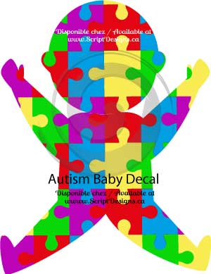 Autism Baby Design HTV Decal