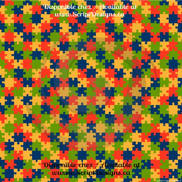 Autism Puzzle  - Patterned Adhesive Vinyl