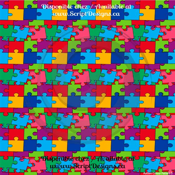 Autism Puzzle  - Patterned HTV