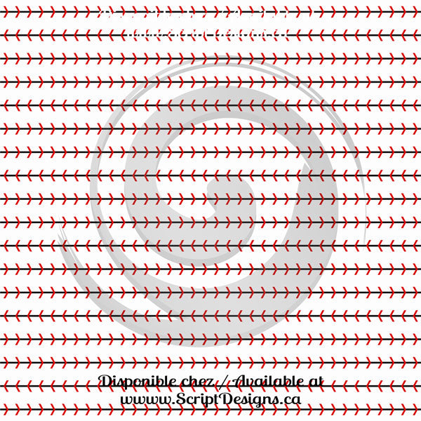 Baseball - Patterned Adhesive Vinyl  (13 Different designs available)