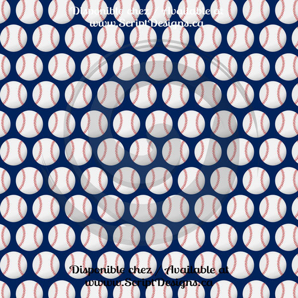 Baseball- Patterned HTV (13 Different designs available)