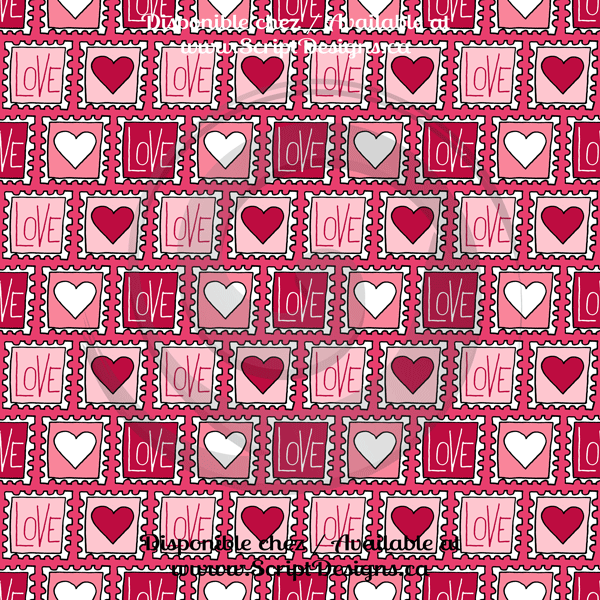 Be Mine - Patterned Adhesive Vinyl  (12 Designs) - ScriptDesigns - 5