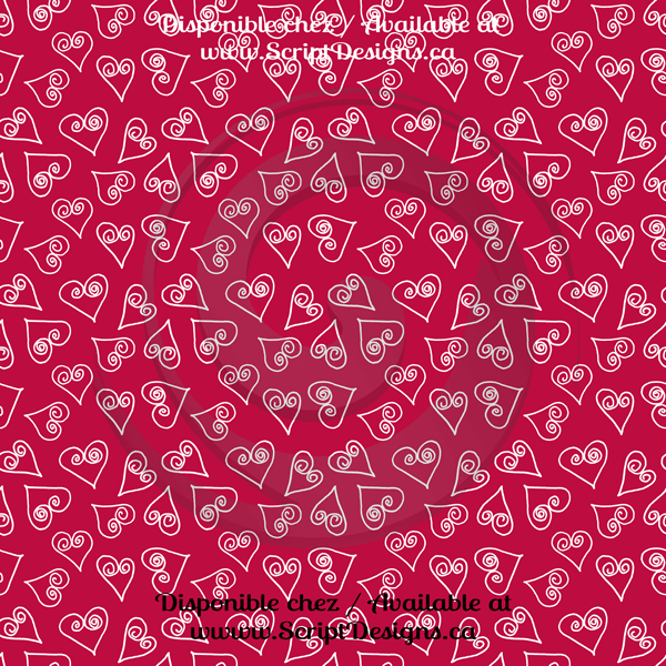 Be Mine - Patterned Adhesive Vinyl  (12 Designs) - ScriptDesigns - 6