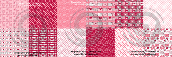 Be Mine - Patterned HTV Samplers - 12 designs included - ScriptDesigns - 2