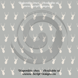 Deers in Greys - Patterned HTV (12 Designs) - ScriptDesigns - 11