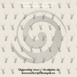 Deers in Greys - Patterned HTV (12 Designs) - ScriptDesigns - 5